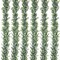 DearHouse 6 Pack Faux Eucalyptus Garland Plant, Artificial Vines Hanging Eucalyptus Leaves Greenery Garland for Wedding Backdrop Arch Wall Decor, 6 Feet/pcs UV Protected Indoor Outdoor